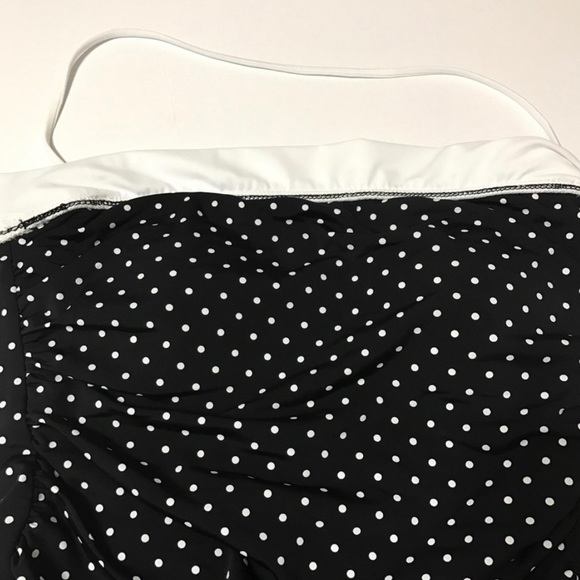 CHAPS Black & White Polkadot OnePiece NWT [SW-20] - Picture 2 of 5